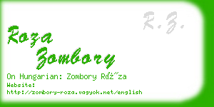 roza zombory business card